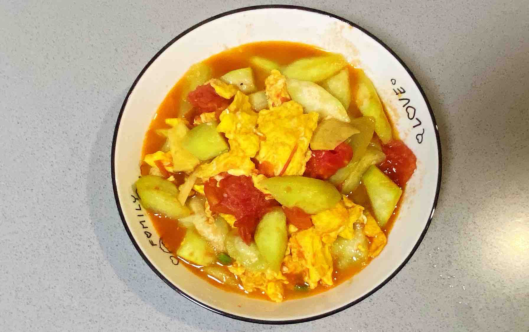 【孕婦食譜】番茄絲瓜炒雞蛋，酸酸甜甜，營養全面～的做法-咸鮮味炒菜譜