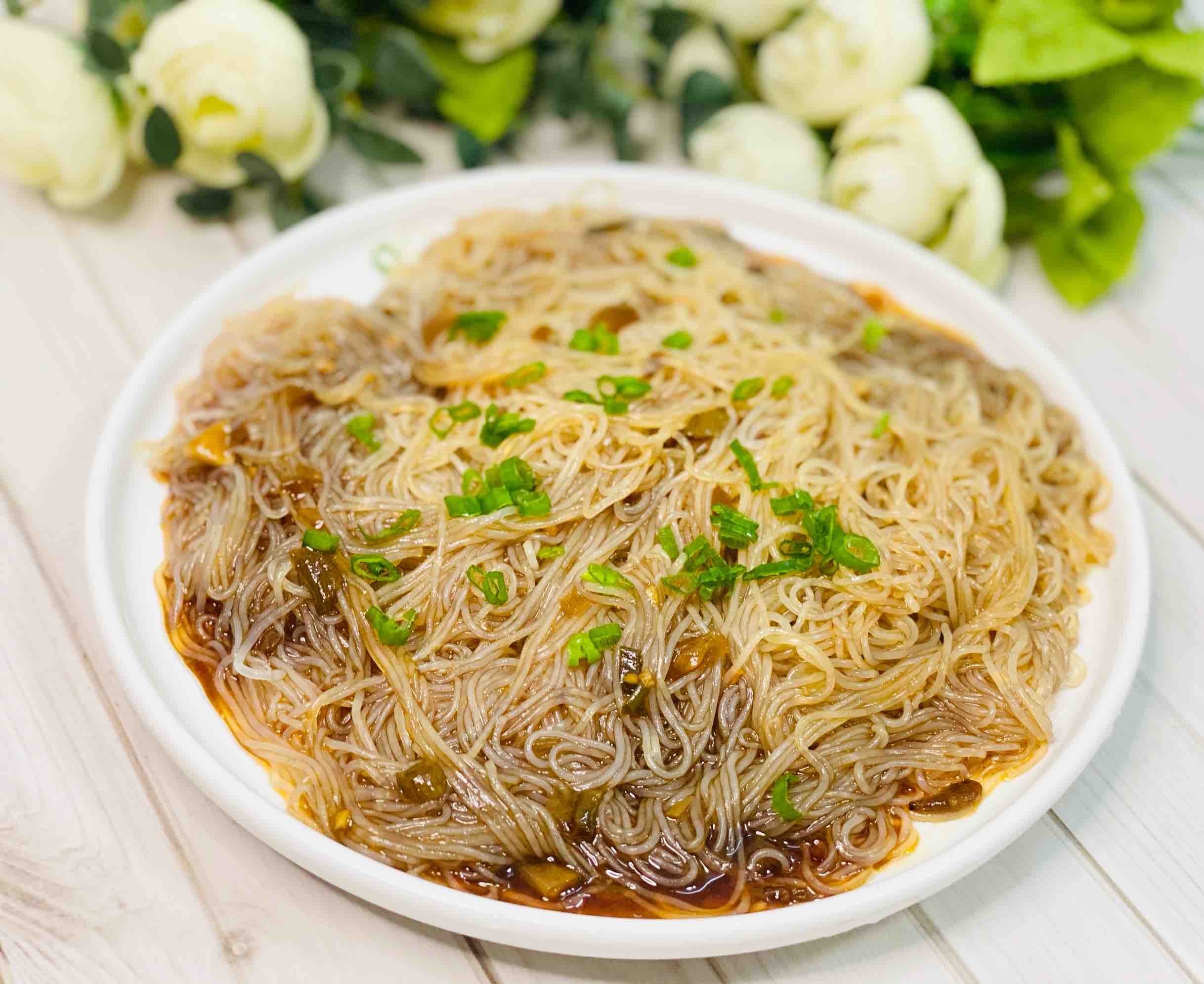 蝦蓉醬涼拌粉絲，美味很開胃的做法-咸鮮味煮菜譜