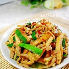 韭香肉絲豆干的做法-家常味燒菜譜