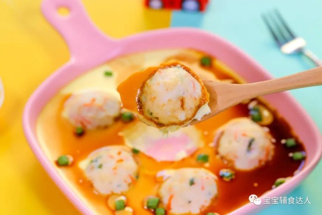 蝦球蒸蛋  寶寶輔食食譜的做法-家常味蒸菜譜