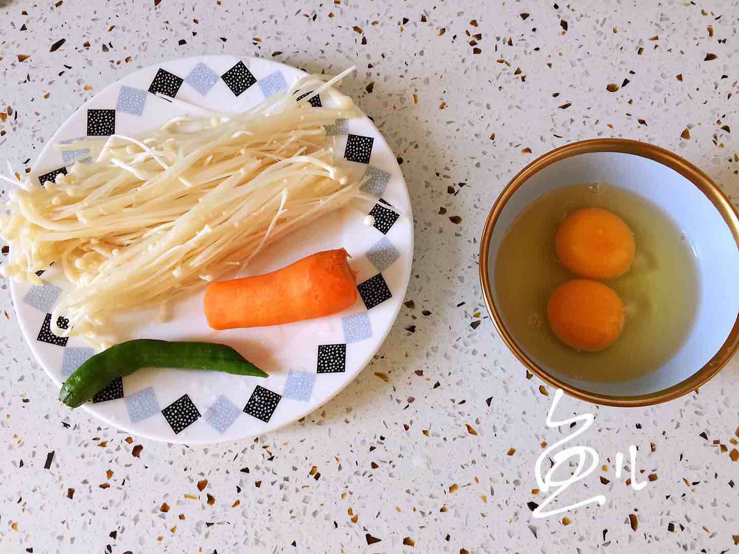 金針菇炒蛋的做法-家常味炒菜譜