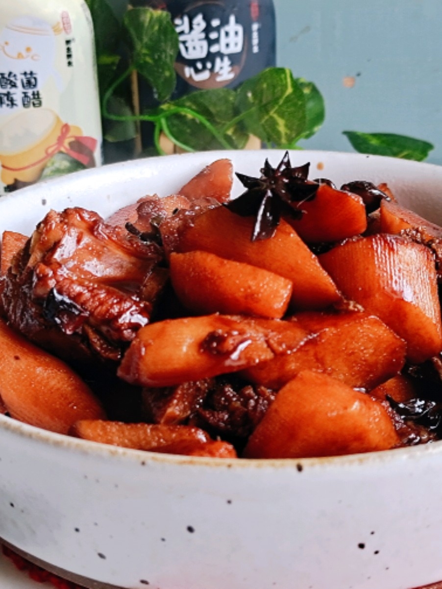 秋冬滋補(bǔ)養(yǎng)生…紅燒排骨山藥的做法-咸鮮味燒菜譜