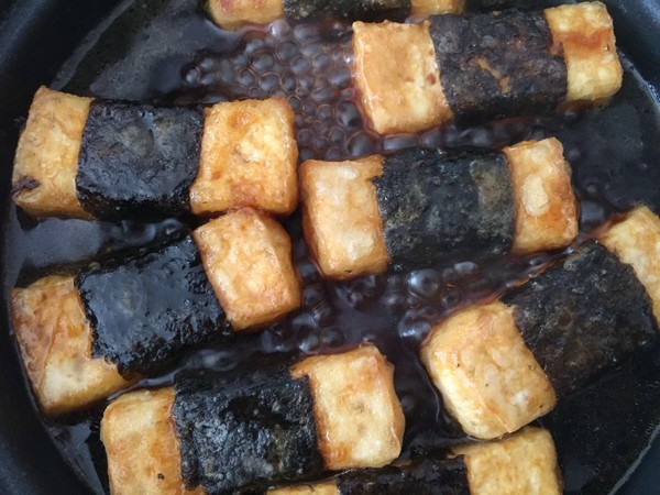 豆腐神仙吃法——照燒海苔豆腐的做法-咸鮮味燒菜譜