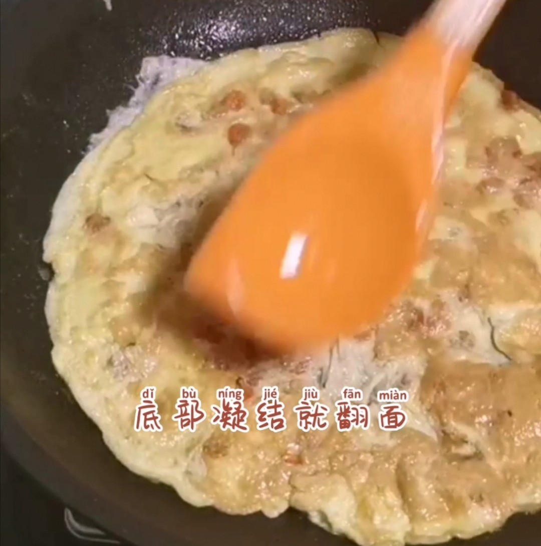 河蝦煎雞蛋的做法-家常味煎菜譜