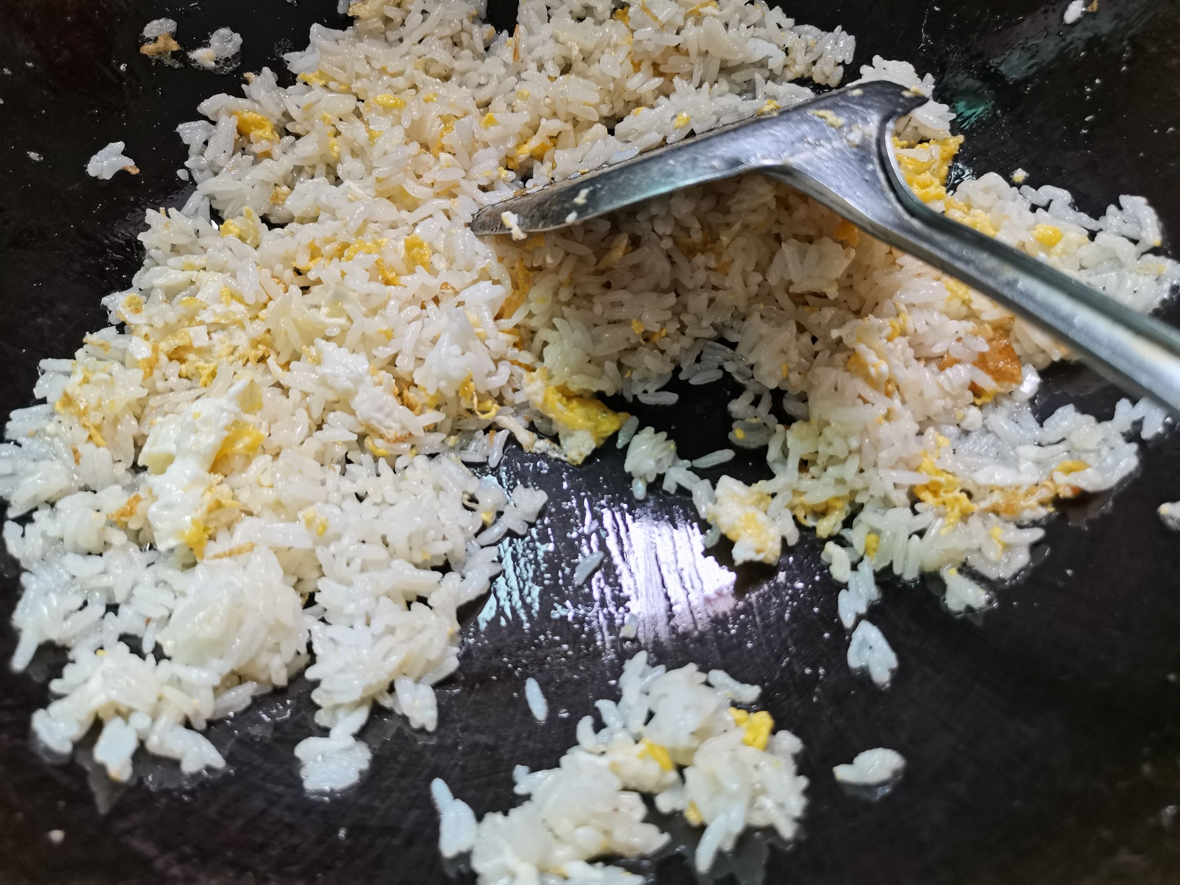 小白菜蛋炒飯的做法-家常味炒菜譜