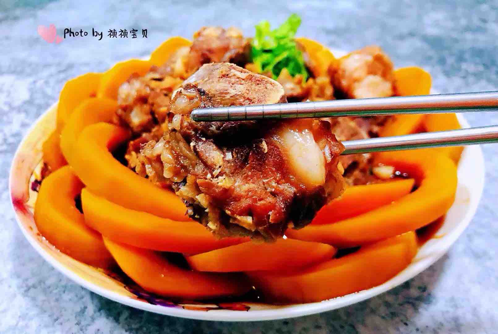 排骨蒸南瓜的做法-咸鮮味蒸菜譜