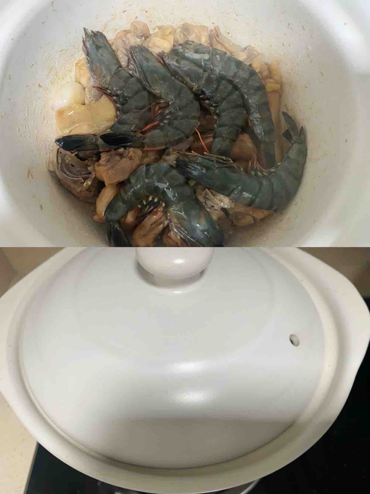 海鮮雞煲的做法-咸鮮味燜菜譜
