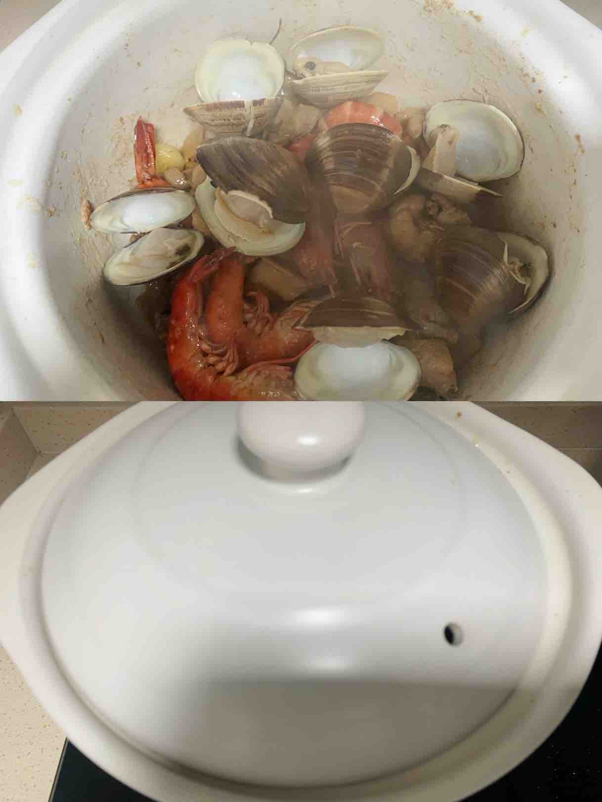 海鮮雞煲的做法-咸鮮味燜菜譜