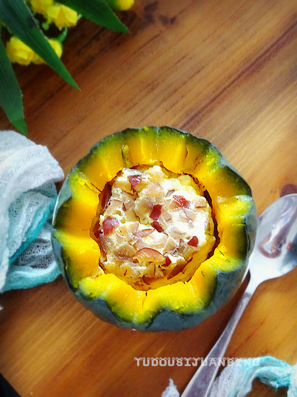 南瓜紅棗蒸蛋的做法-家常味蒸菜譜