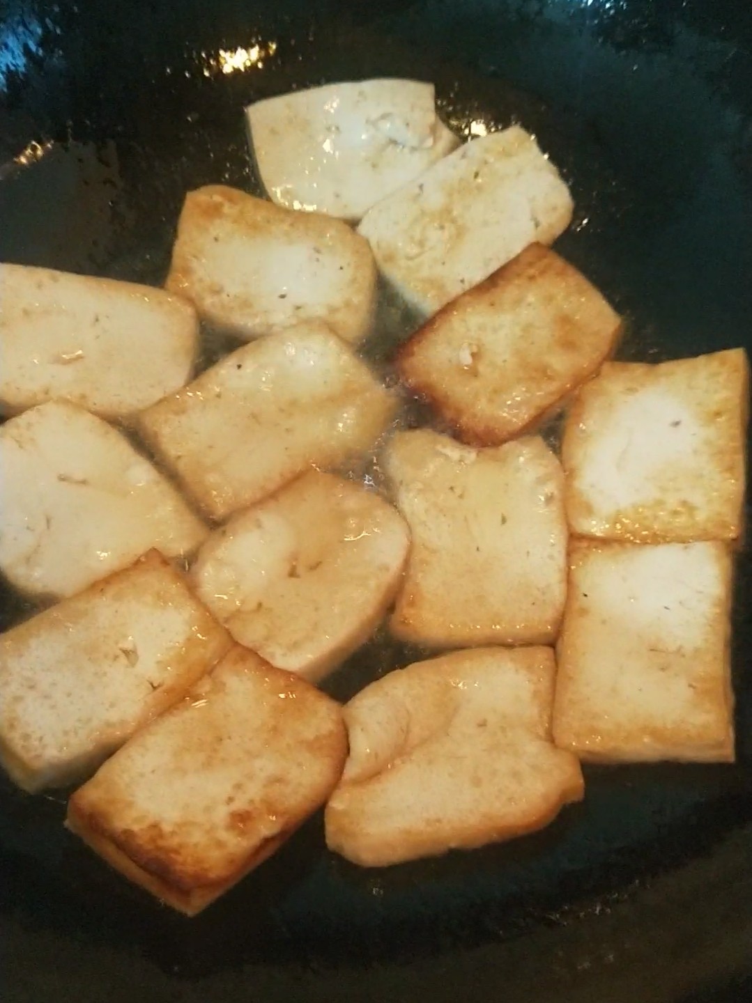 香煎豆腐的做法-家常味煎菜譜