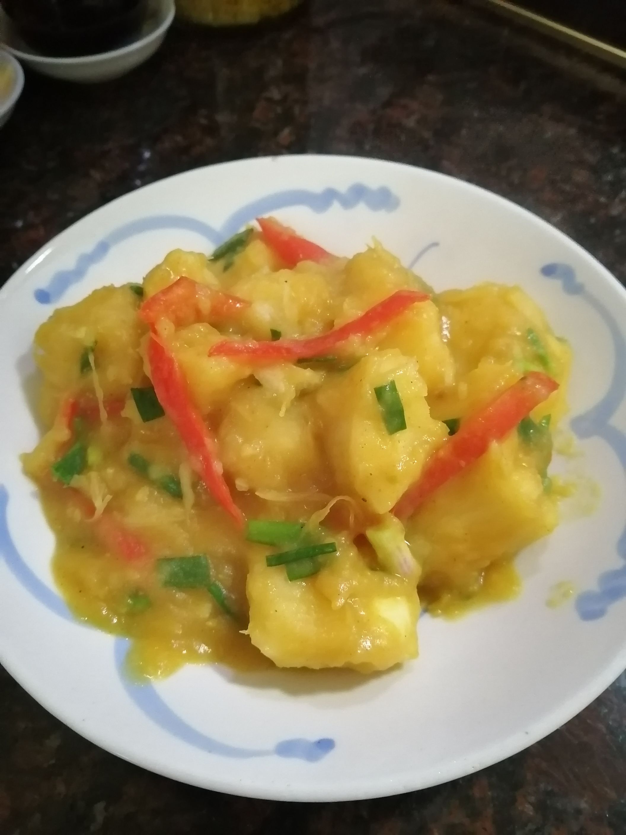家鄉的味道~咖喱炒木薯的做法-咖喱味炒菜譜