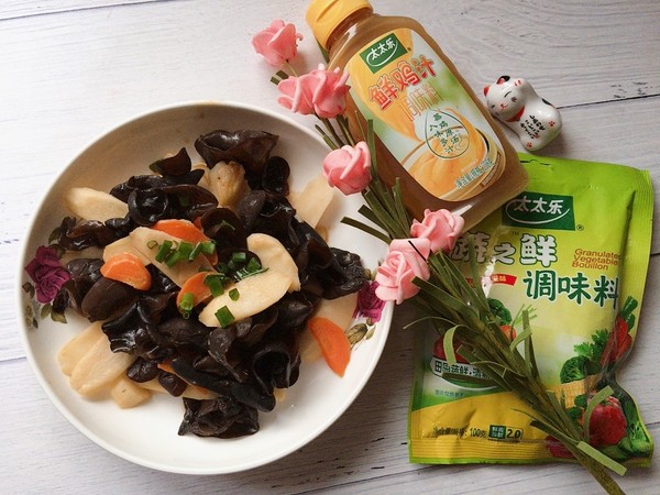 時蔬界的經典黑白配，山藥炒木耳的做法-家常味炒菜譜