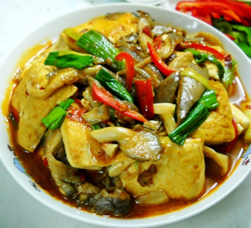 平菇燒豆腐的做法-家常味燒菜譜-易網(wǎng)健康養(yǎng)生網(wǎng) 平菇燒豆腐的做法-家常味燒菜譜
