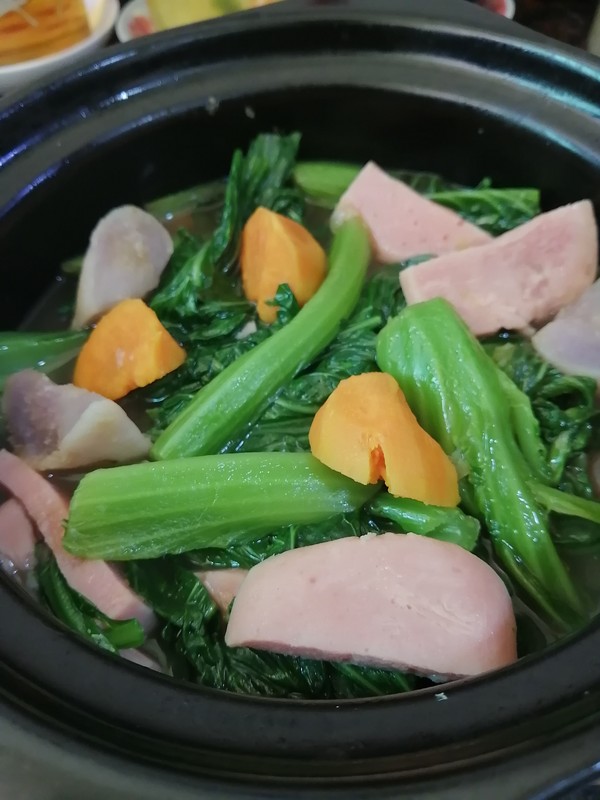 家鄉的味道~~午餐肉番薯芥菜煲的做法-家常味煮菜譜-易網健康養生網 家鄉的味道~~午餐肉番薯芥菜煲的做法-家常味煮菜譜