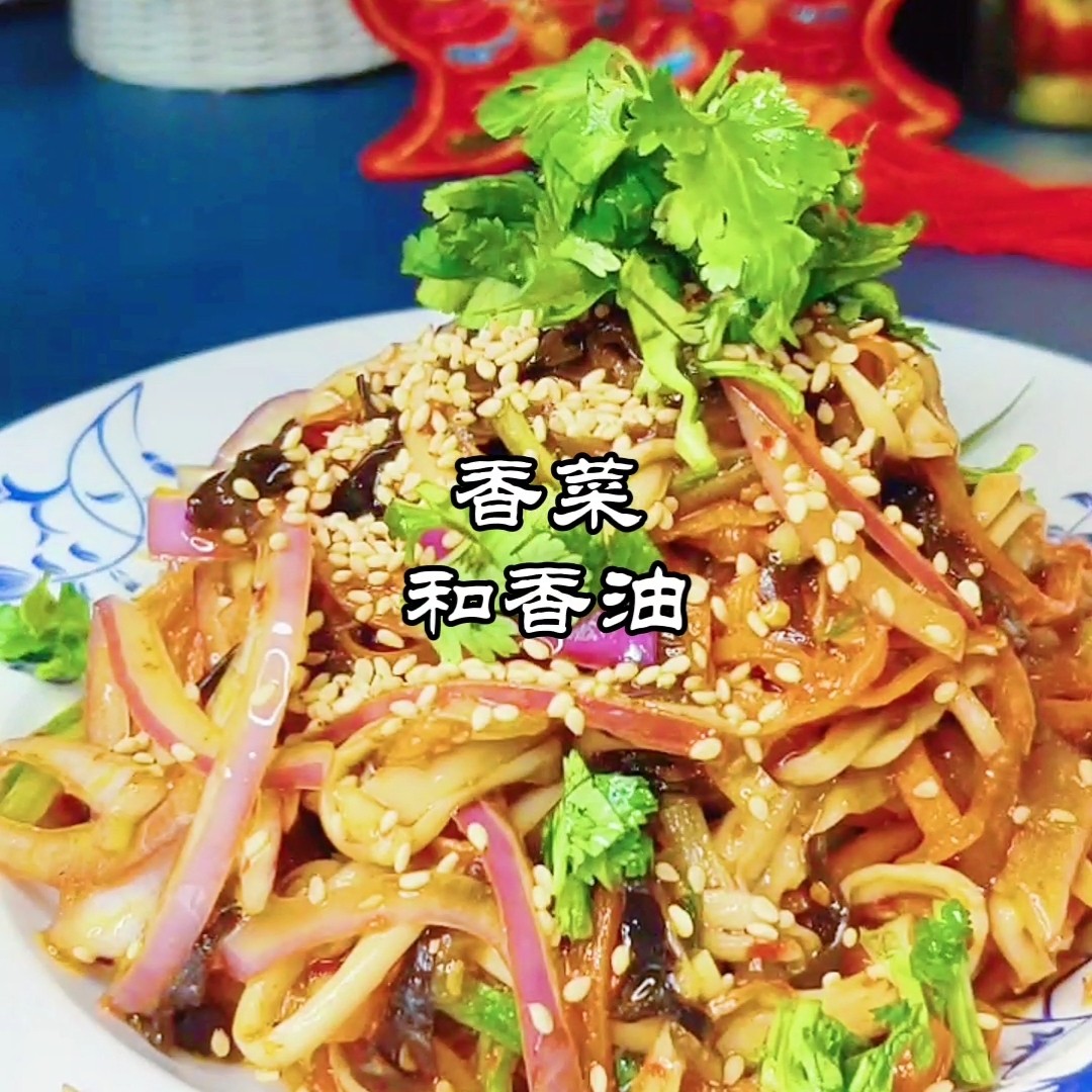 冷菜系列~五福臨門迎新春的做法-酸辣味拌菜譜