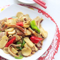 杏鮑菇炒豬耳朵的做法-家常味炒菜譜