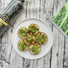 芹菜香菇夾茄子的做法-家常味蒸菜譜