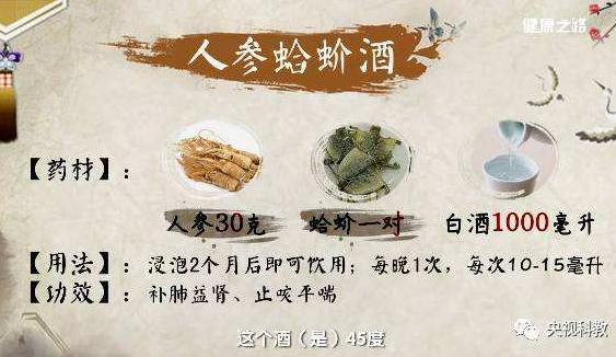 人參蛤蚧酒的功效與作用